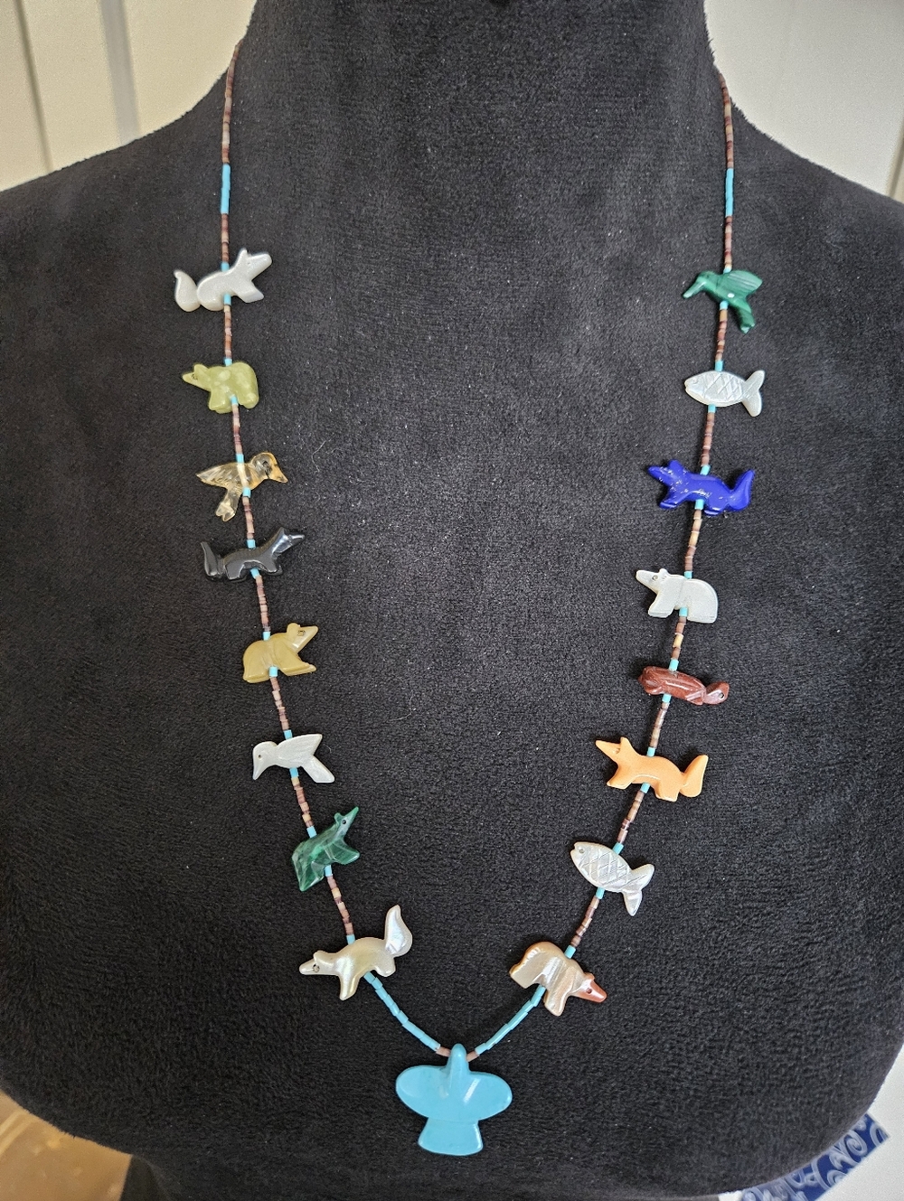 Beautiful little Native American Fetish Animal Necklace